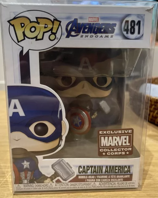 FUNKO Pop! Marvel Avengers Endgame CAPTAIN AMERICA Collector Corps #481 Free PRO