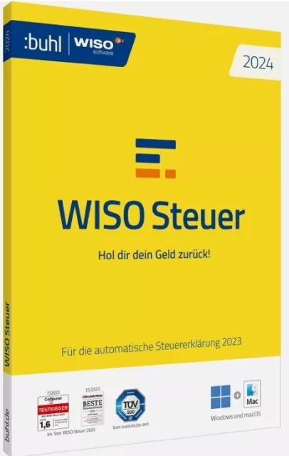 DVD-VERSION WISO STEUER 2024 FÜR DIE STEUERERKLÄRUNG 2023 (Windows / macOS)