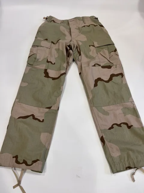 Womens Size Small Fatigues Camo Army Pants  Small Drawstring Bottoms Button Fly