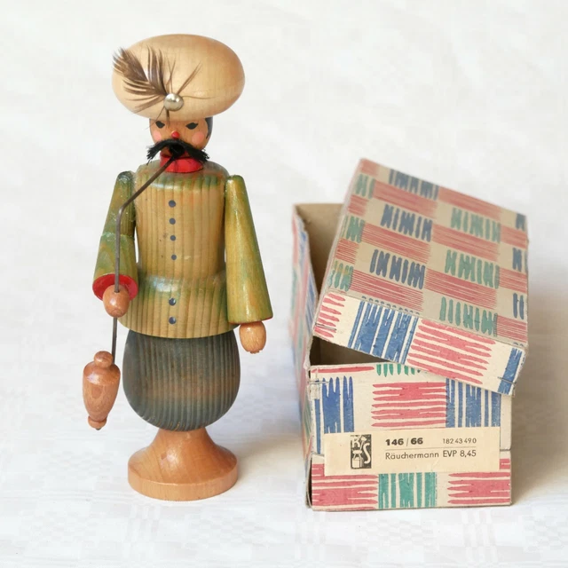 Original Erzgebirge KS / Karl Sikert oder Kurt Stefani Räuchermännchen mit OVP