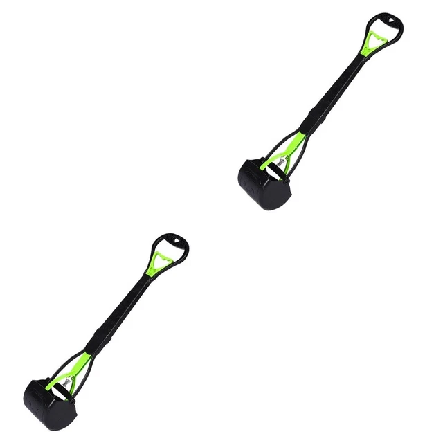 2 piezas 70 cm diente de plástico portátil diente de sierra pequeña para mascotas caca clip caca caca scooper