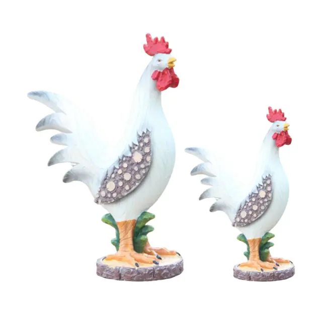 Farm Animal Collectables Figurines Artwork Chicken Statue for Lawn Yard Room