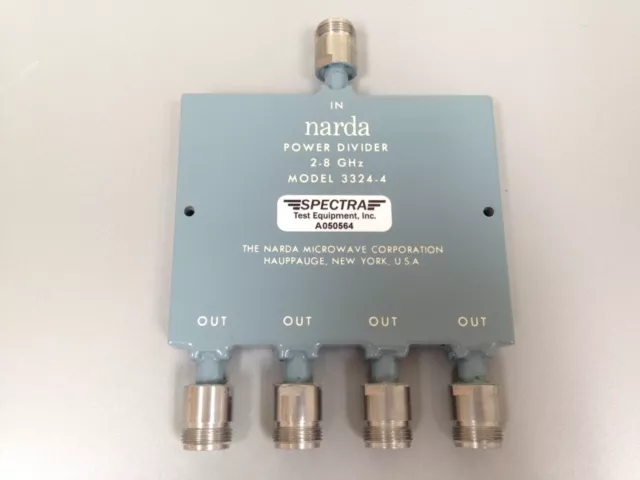 Narda 3324-4 Power Divider 2-8 GHz 30 Watts Type N (F) with Warranty