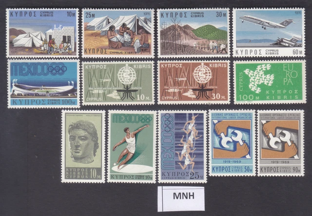 Sephil Zypern 1968-9 Mexico Olympische Spiele United Gegen Malaria 13v MNH