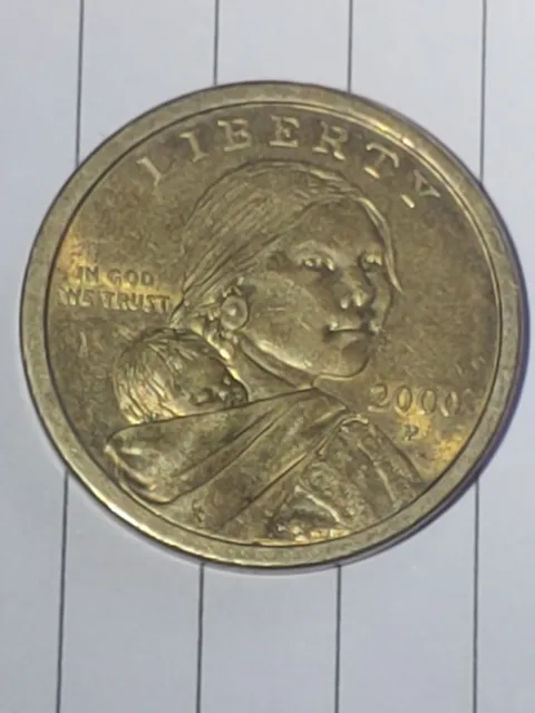 2000 P Sacagewea One Dollar US Liberty Coin Rare Vintage