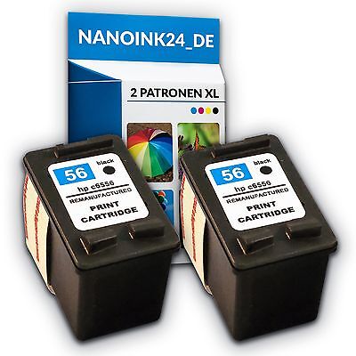2x Cartucce inchiostro per HP 56xl Deskjet 5150 W PSC 1205 1210 per Nano