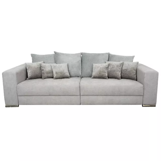 Bigsofa - grey - Webstoff Sofa Wohnlandschaft Couch