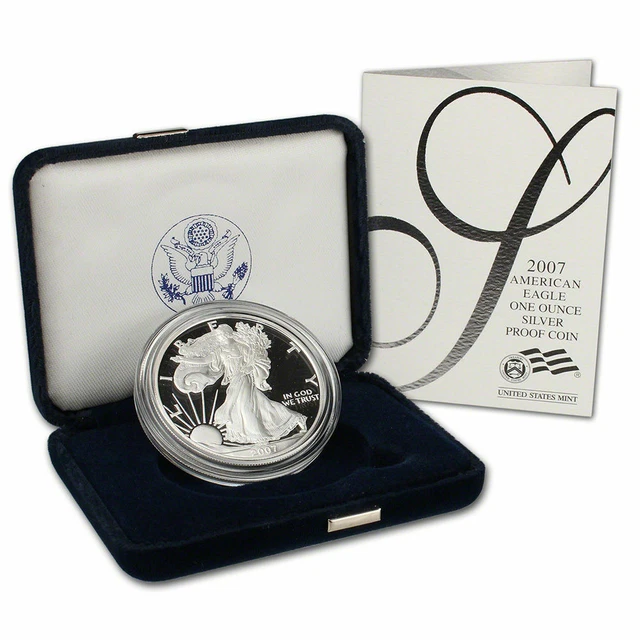 2007-W DCAM Gem Proof Silver Eagle Original Box and Certificate of Authenticity