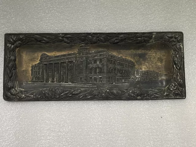 Vtg Chicago & Northwestern Railroad Station Chicago Souvenir Tray Made In Japan