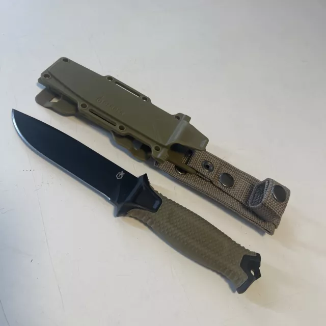 GERBER 08722 STRONGARM Fighting Utility Knife with Snap Belt USA $50.00 ...