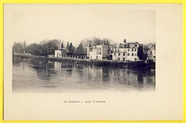CPA dos 1900 SAINT MAUR des FOSSÉS LA VARENNE (Val de Marne) QUAI St HILAIRE
