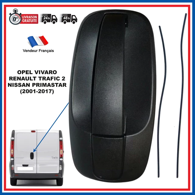 Poignée De Porte Extérieure Pour Opel Vivaro, Renault Trafic, Nissan Primastar - Noire ABS - Remplacement