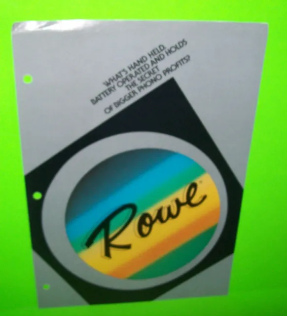 Rowe Vintage Jukebox Phonograph Music Accessory Device Sales Flyer