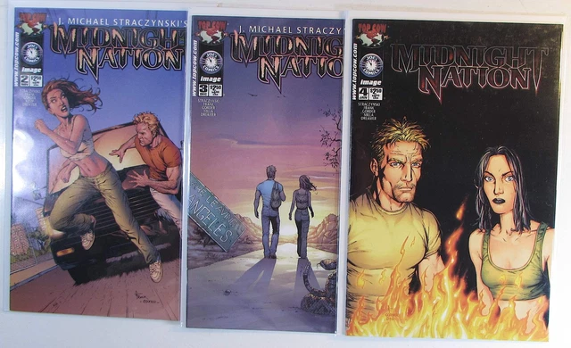 Midnight Nation Lot of 3 #2,3,4 Top Cow Productions (2000) 1st Print Comic Books