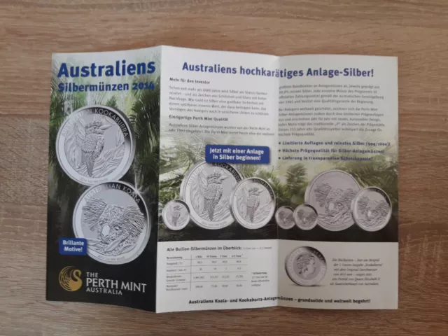 FOLDER Australiens Silbermünzen 2014 und Lunar - Silbermünzen 2014 - Perth Mint