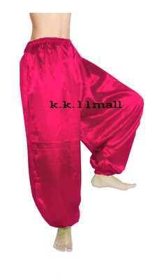 Aladdin Hippie Genio ALADDIN Pantaloni Raso Ventre Danza Bliss Colore Arabo Harem S10 