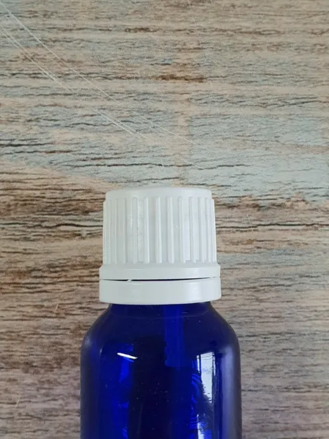 Blue Glass Cosmetic Bottles with Multiple Closures - Professional Elegant Design