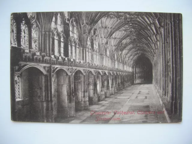 Gloucester Cathedral postcard - Cloisters and Scriptorium. (1908 - Frith)