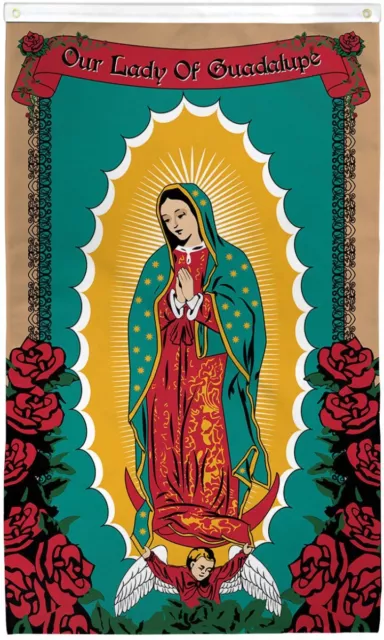 Our Lady Guadalupe Flag 3x5ft Religion Flag Catholic Flag