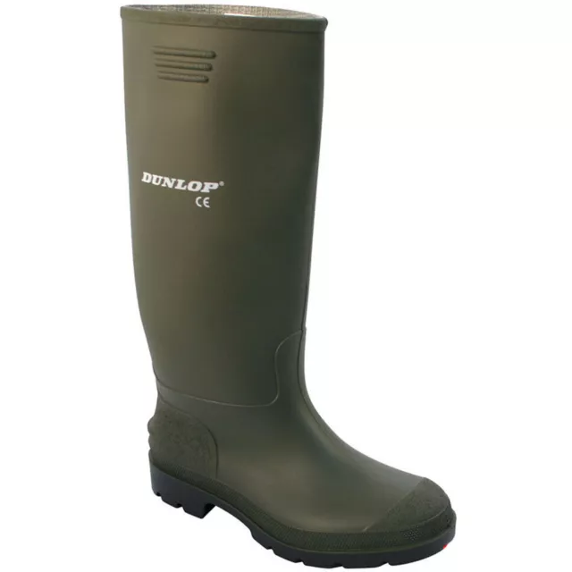 Adults Black Dunlop Rubber Wellingtons Wellies Boots Shoes 3 - 12 Uk Mens New 3