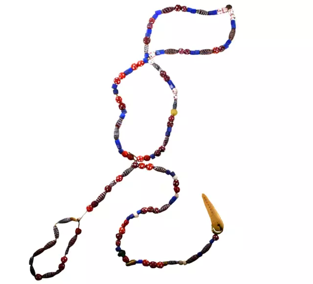 Ethiopian Medicine Man Necklace Surfboard Trade Beads Africa 64 Inch 3