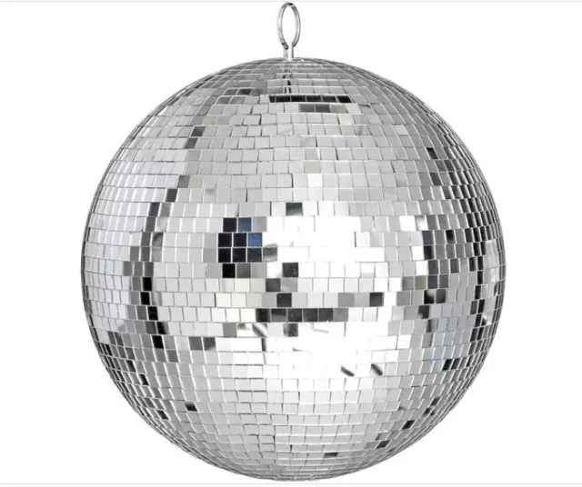 5/10/20/30/40cm Disco Mirror Ball DJ Light Silver Dance Party Stage Lighting Eve 3