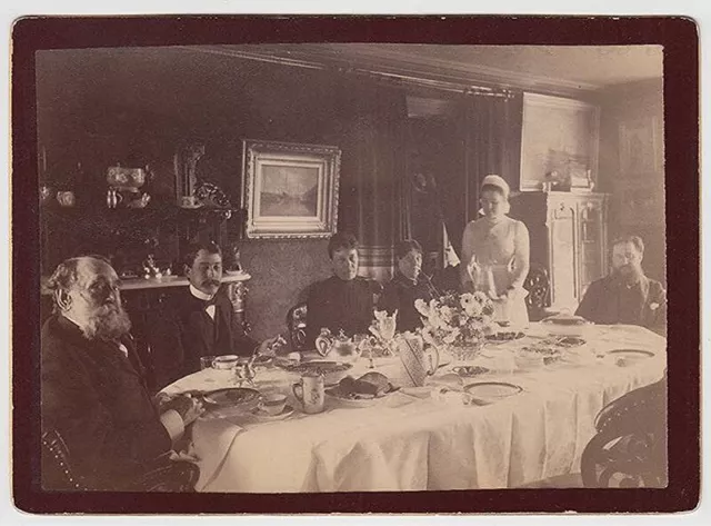 POST FUNERAL DINNER ~ FATHER SUTTON’S HOUSE ~ NEW YORK CITY ~ c. - 1885