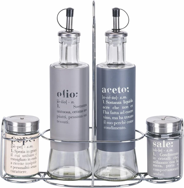 Set Olio E Aceto Guzzini - Con Dosatore A Goccia, Base Con Maniglia, Lavabile In Lavastoviglie - Foto 6