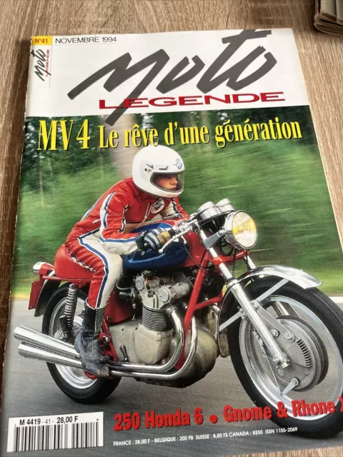 Moto Legende  41 Gnome & Rhone X40 Mv Agusta 600 750 Triumph T140 Honda 250/6