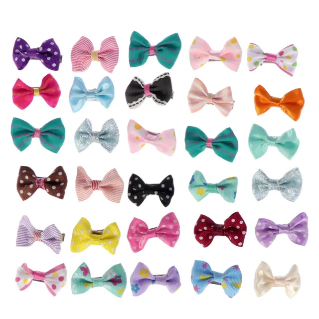 30 pz cravatte per capelli di animali domestici barrette bambini clip laterali accessori eleganti