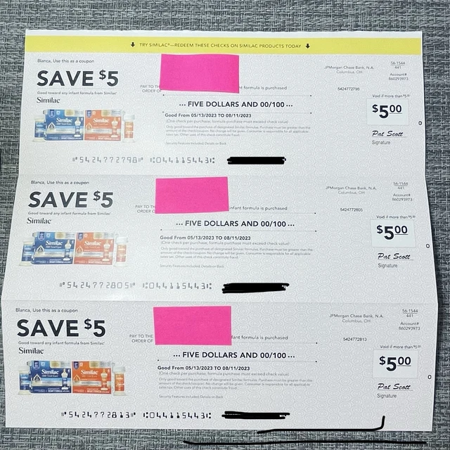 Similac Coupons $15 Expire 08/2023