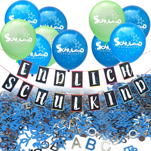Party Factory Wimpelkette Einschulung - 4-5 Meter Back To School Deko