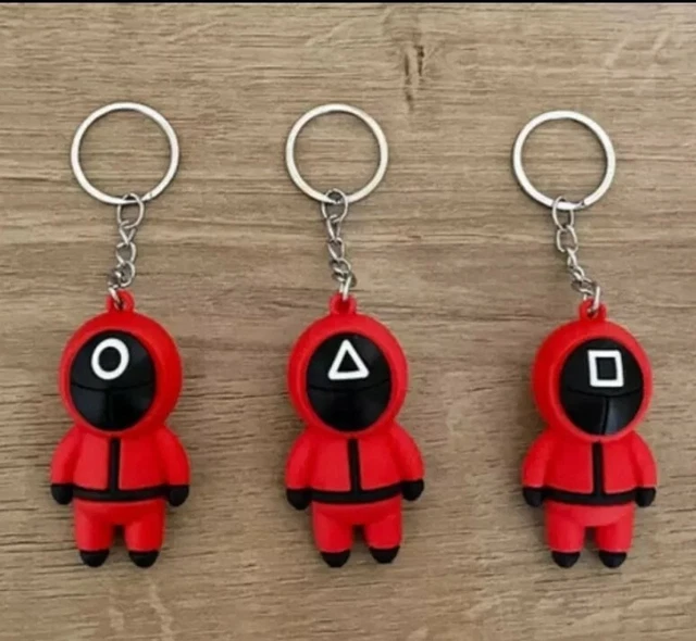 Pyramid International Portachiavi In Gomma Con Motivo A Forma Di Calamari, Chiusura Lampo O Zaino (design A Forma Di Guardia Triangolare), Prodotto Ufficiale - Foto 4