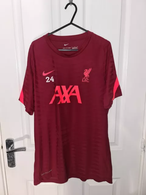 LIVERPOOL 2021 22 Player Worn Issued Training Shirt DRI FIT ADV L