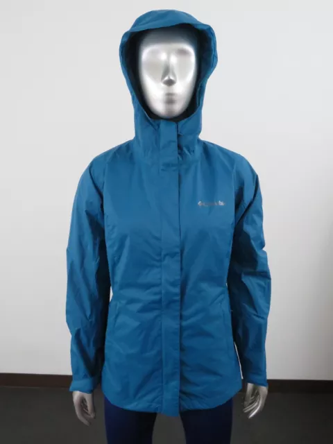 NWT Womens Columbia Timber Pointe II Hooded Waterproof Rain Shell Jacket Lagoon