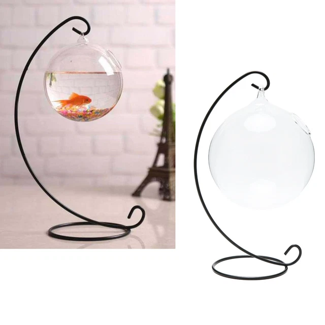 Hanging Glass Fish Tank Transparent Desktop Hanging Glass Fish Bowl With Sta Sls