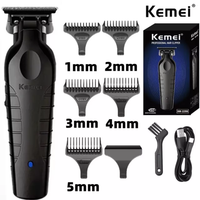 Men's Cordless Hair Clipper USB Rechargeable Electric Hair Clipper Trimmer Kemei