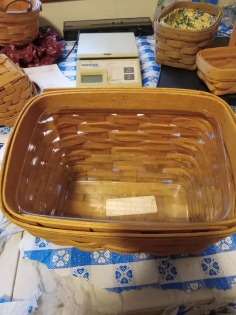 Longaberger Recipe Basket w Plastic Protector