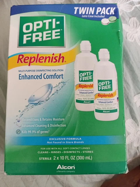 Opti-Free Replenish Multi-Purpose Disinfecting Solution w/ Lens Case 2 x 10oz 