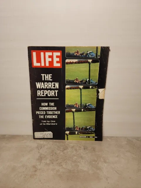 U6 Vintage LIFE Magazine October 2, 1964 - The Warren Report - JFK Assassination