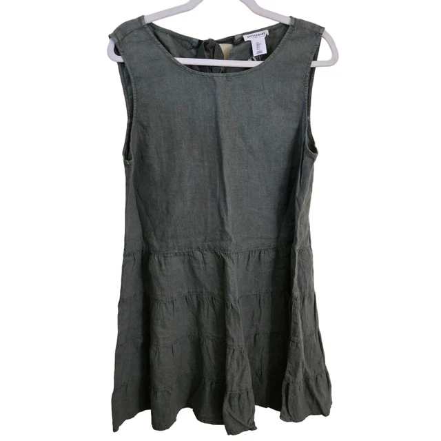 knee length dresses for ladies Sleeveless Linen Dress Acadia in Natural Melange