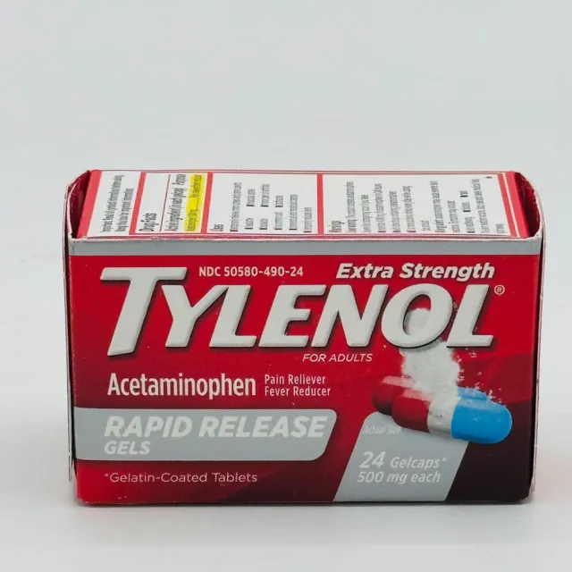 TYLENOL EXTRA STRENGTH Gelcaps Acetaminophen Rapid Release Gels 24ct ...