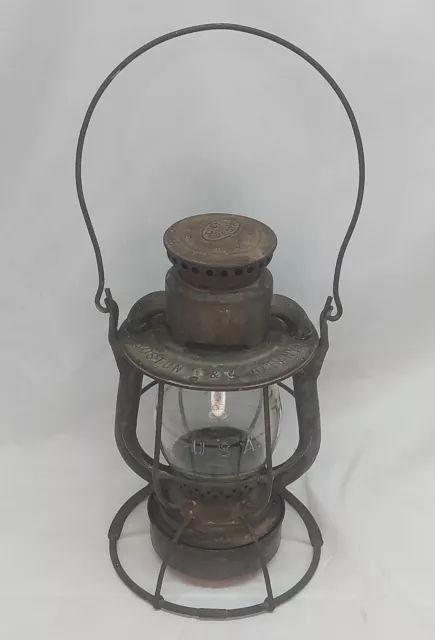 Dietz Vesta BOSTON & ALBANY Railroad Lantern Vesta NY USA clear globe Vintage