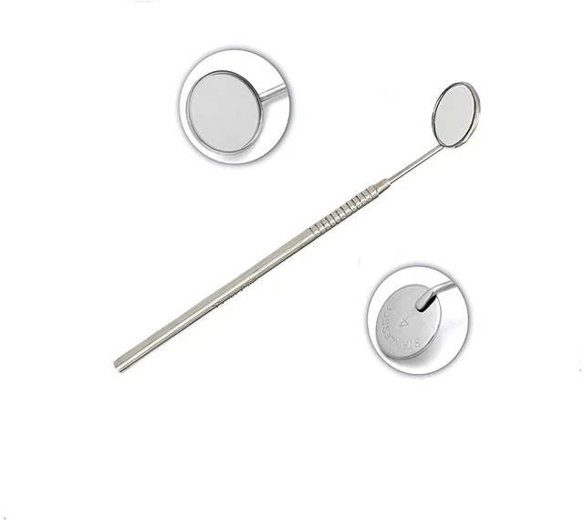 Miroir Dentaire #5 Avec Poignée Creuse - Inox - Marque Nomi Brothers - Pour Dentisterie