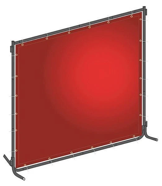WESTWARD Welding Screen, 6ft W, 6ft, 0.014 in., Red 22RN72