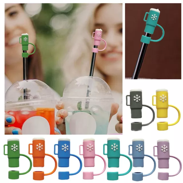 12PCS Silicone Straw Covers Cap Compatible with Stanley 30&40 Oz