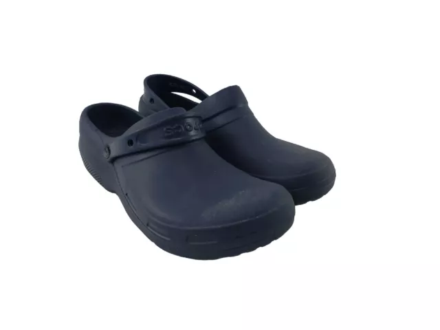 Men Women Crocs Work Shoes Blue Clogs Men's Size M 14