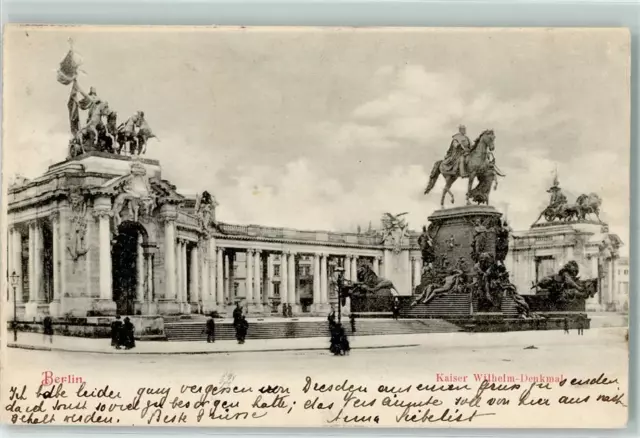 10211422 - 1000 Berlin Mitte Kaiser Wilhelm Denkmal Rueckseite Lessing Denkmal