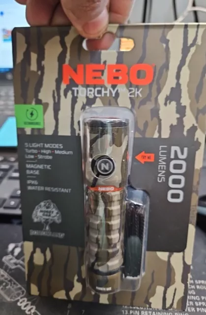 NEBO Redline Torchy 2K, 2000 Lumen Pocket, Rechargeable LED, Water & Impact...