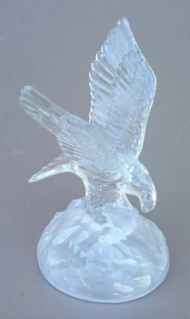 Figurine AIGLE CRISTAL aux ailes déployées statuette collection déco animalière